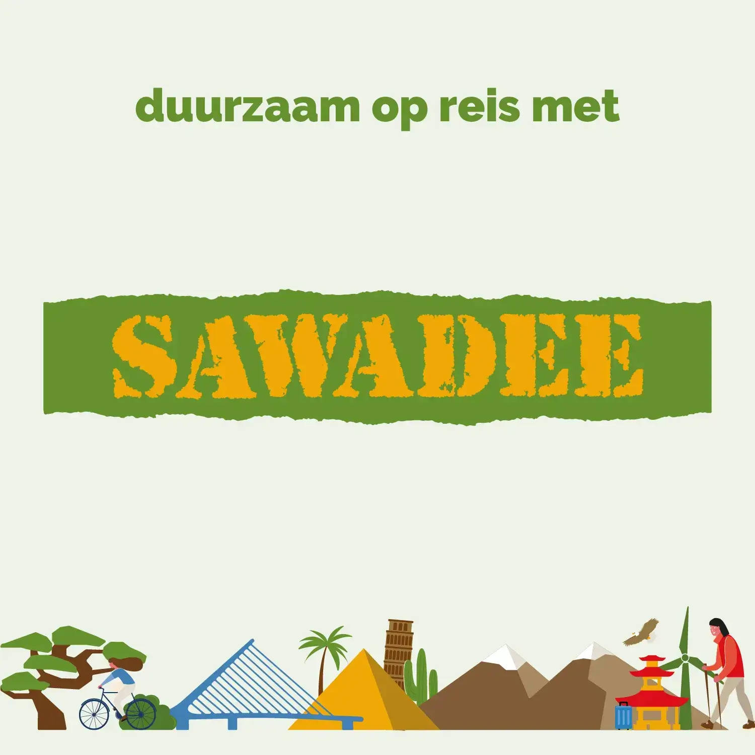 Infographic over duurzaam reizen met Sawadee